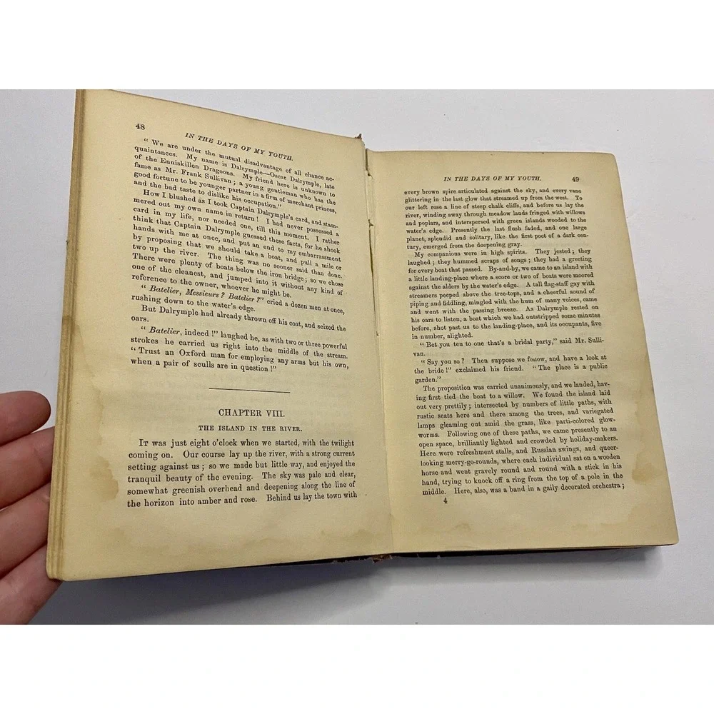 In The Days Of‎ My Youth A Novel By Amelia Edwards Antique 1874